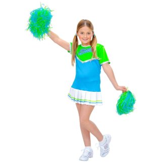 Kinderkostüm Cheerleader grün/hellblau