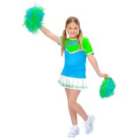 Kinderkostüm Cheerleader grün/hellblau
