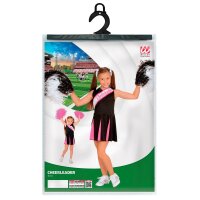 Kinderkostüm Cheerleader Kleid schwarz/pink