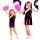 Kinderkostüm Cheerleader Kleid schwarz/pink
