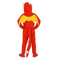 Kinderkostüm Drache rot/gelb