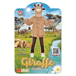 Kinderkostüm Giraffe mit Kapuze und Maske