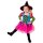 Kinderkostüm Hexe, Kleid und Hut, pink