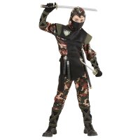 Kinderkostüm Ninja Tarnfarben Set