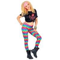 Leggings Regenbogen neon