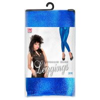 Leggings blau metallic