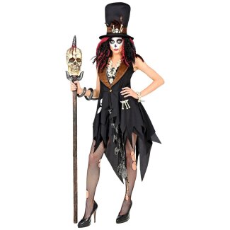 Kostüm Voodoo Priesterin Kleid & Hut