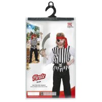 Kinderkostüm Pirat schwarz/weiß Set
