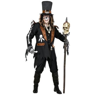 Kostüm Voodoo Priester Mantel & Hut
