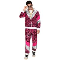 Kostüm Trainingsanzug Tigerprint pink