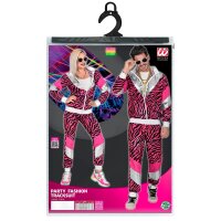 Kostüm Trainingsanzug Tigerprint pink