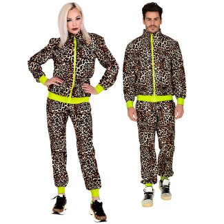 Kostüm Trainingsanzug Leopard