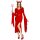 Kostüm Teufel Kleid mit Gürtel und Hörner