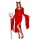 Kostüm Teufel Kleid mit Gürtel und Hörner