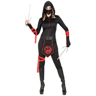 Kostüm Ninja Overall, Maske & Gürtel