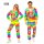 Kostüm Hippie Party Neon Tie-Dye Psychedelic