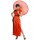 Kostüm Chinesin langes Kleid in rot