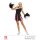 Kostüm Cheerleader Kleid schwarz/pink