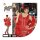 Kostüm Charleston rot, Kleid, Handschuhe