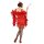 Kostüm Charleston rot, Kleid, Handschuhe