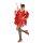 Kostüm Charleston rot, Kleid, Handschuhe