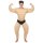 Kostüm Bodybuilder Muskeloverall mit Slip