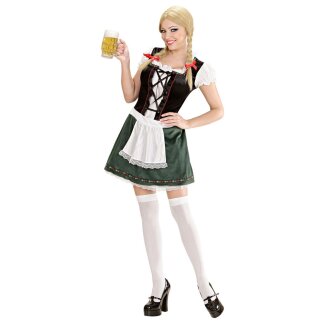 Kleid Bayerin grün-weiß-schwarz
