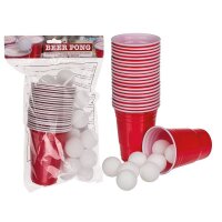 Beer Pong Set mit 15 Bällen und 22 Bechern