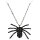 Halskette mit Strassspinne schwarz