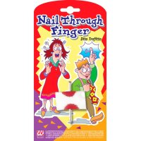 Durchbohrter Finger – Binde mit Nagel