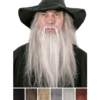 Bartset Zauberer mit Vollbart und Schnurrbart