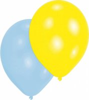 Luftballons Pearl 27,5cm blau gelb 25er
