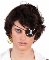 Kostümset Pirat, 2-teilig Augenklappe und Ohrring