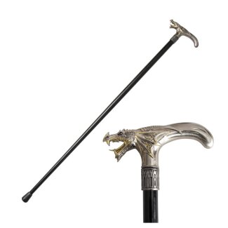 Drachen Metall Gehstock 93cm