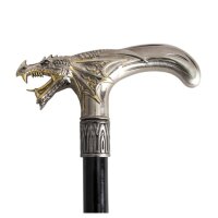 Drachen Metall Gehstock 93cm