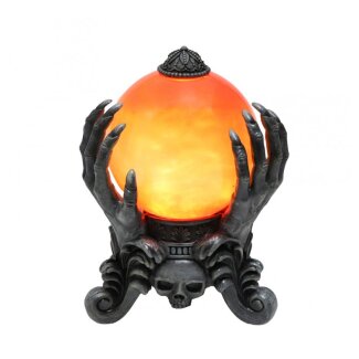 Kristallkugel Halloween mit Led Orange