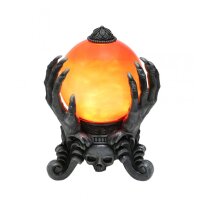 Kristallkugel Halloween mit Led Orange
