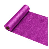 Lila 10GSm Glitter-Vlies -Tischläufer in...