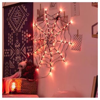 Spinnennetz Rote LED-Leuchten