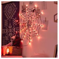 Spinnennetz Rote LED-Leuchten