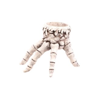 Skeletthand-Kerzenhalter weiß
