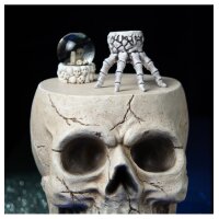Skeletthand-Kerzenhalter weiß