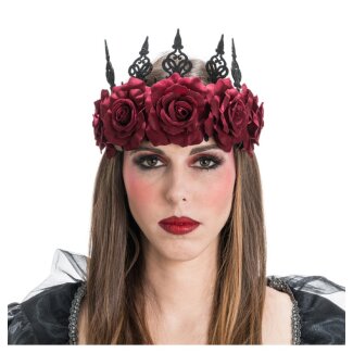 Rotes Rosenkranz-Stirnband