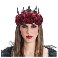 Rotes Rosenkranz-Stirnband
