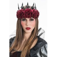 Rotes Rosenkranz-Stirnband