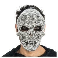 silberne Diamanten-Schädelmaske