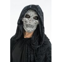 silberne Diamanten-Schädelmaske