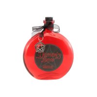 Rote Teufelsglasflasche