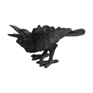 Polyresin Rabe schwarz