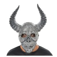 schwarze Schädel-Dämon-Maske